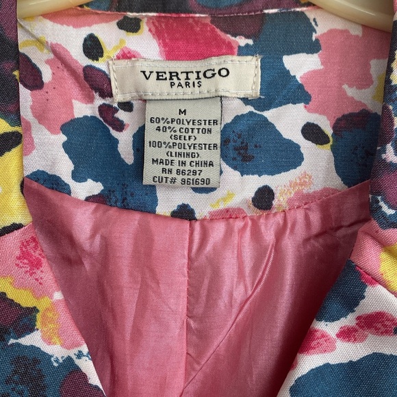 NWT Vertigo Paris New Colorful Double-Breasted Trench Coat SZ Medium - Picture 3 of 12